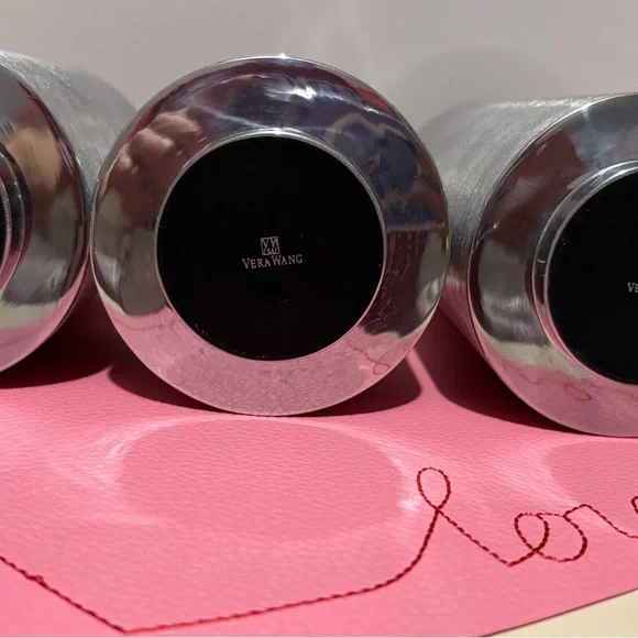 Vera Wang Silver Textured Candle Holder Set - Picture 6 of 8